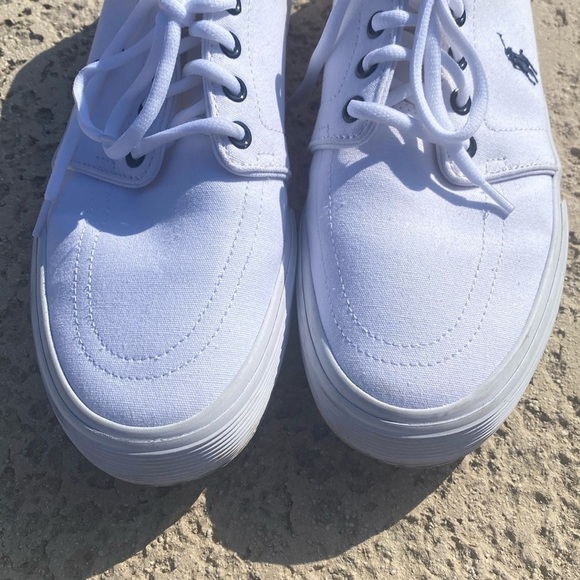 Polo Ralph Lauren canvas sneakers Faxon Low size 9D mens preppy streetwear - Picture 3 of 10